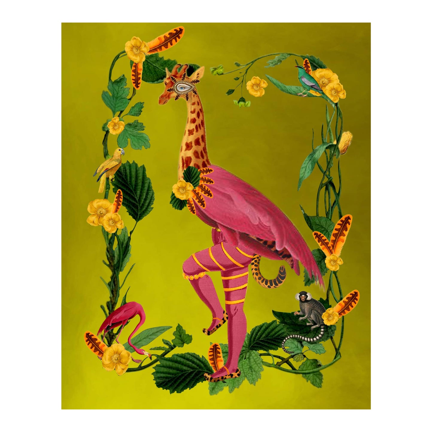 Baroque Flamingo  Print  Zaina El-Said  L 42 x W 30  2021