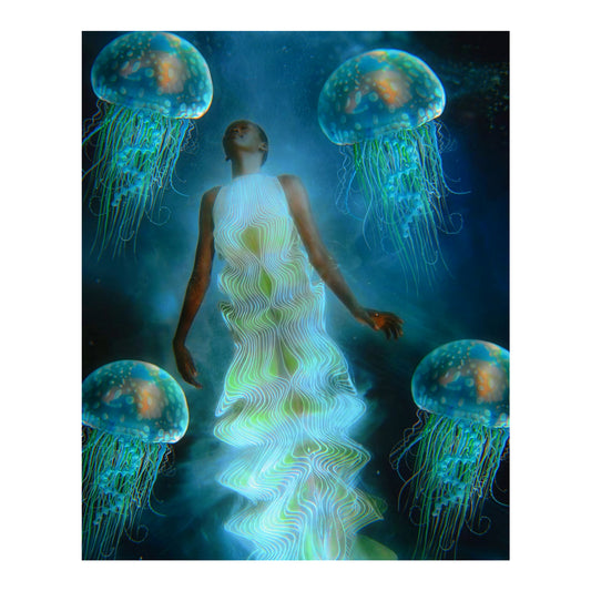 Lady Jellyfish  Print  Hiba Al-Sharif  L 102 x W 83  2022