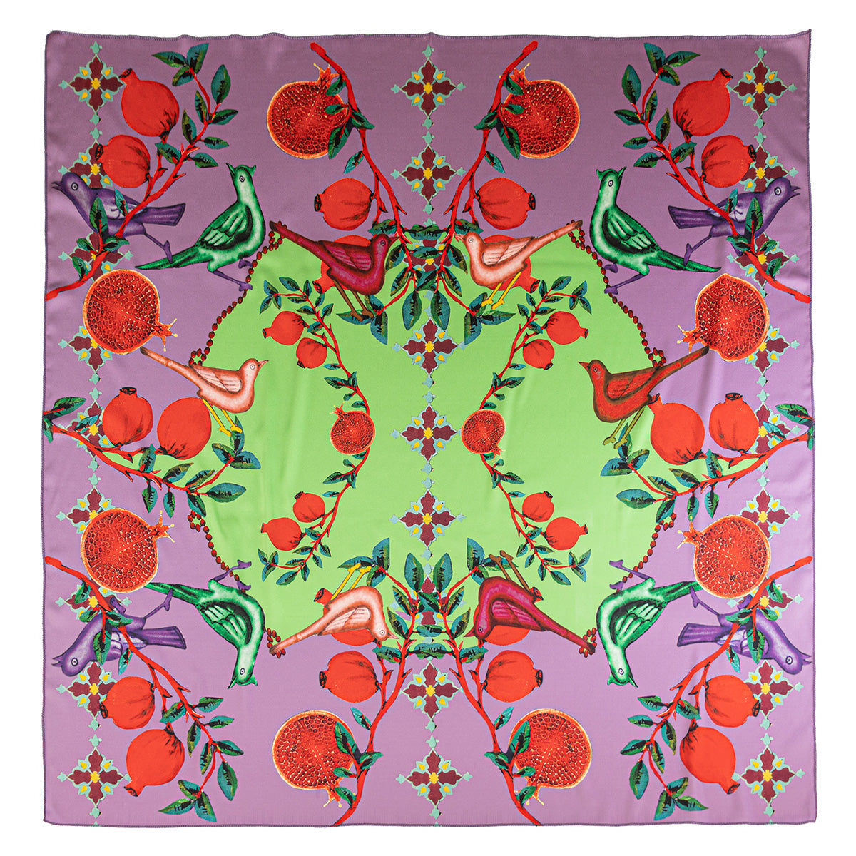 Pomegranates  Scarf  Madina Concept Store  L 88 x W 87