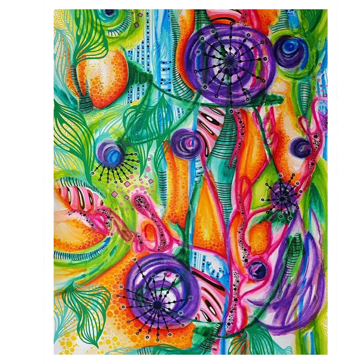 Juicy  Mixed Media on Paper  Amy Kalimat  L 115 x W 85  2020